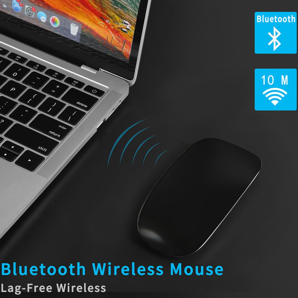 Generic - Souris portable sans fil ultra-mince de voyage de souris Bluetooth Mini 1200DPI pour tablette - Noir - Souris