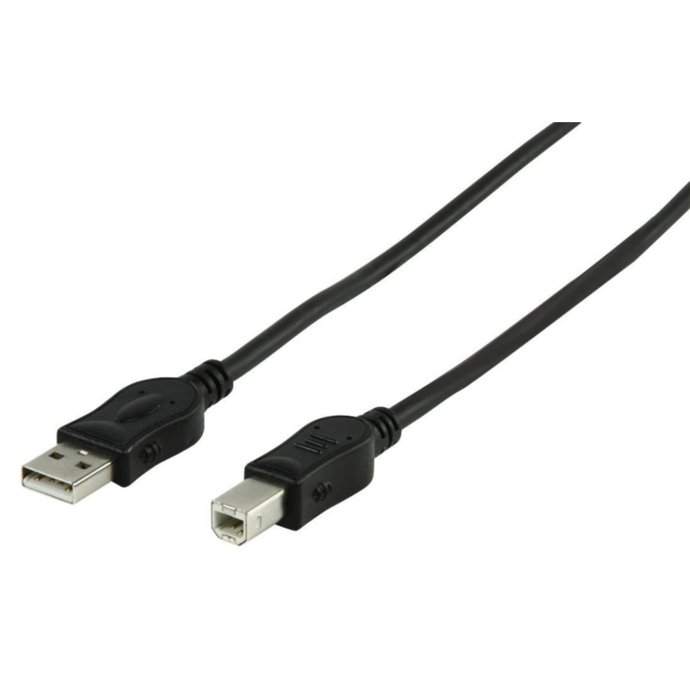 marque generique - Câble USB 2.0 AM - BM A mâle - B mâle 1.80 m moulé HQ Noir - Imprimante Jet d'encre