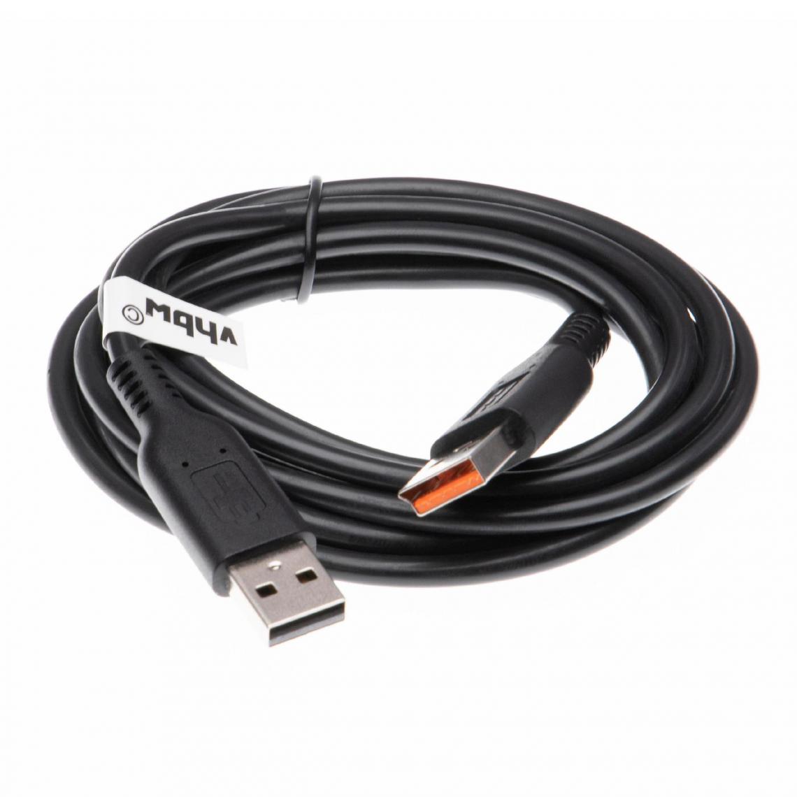 Vhbw - vhbw Câble USB compatible avec tablette Lenovo Yoga 3-11 1170, 3-1170 - câble de données/charge (Standard-USB Typ A) 2in1 , 200 cm, noir - Accessoires alimentation