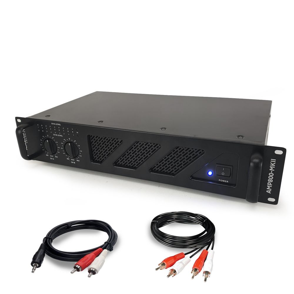 Itpms - Amplificateur de sonorisation - 2 x 800W - Ibiza Sound AMP1000-MKII + Cable RCA + PC - Ampli
