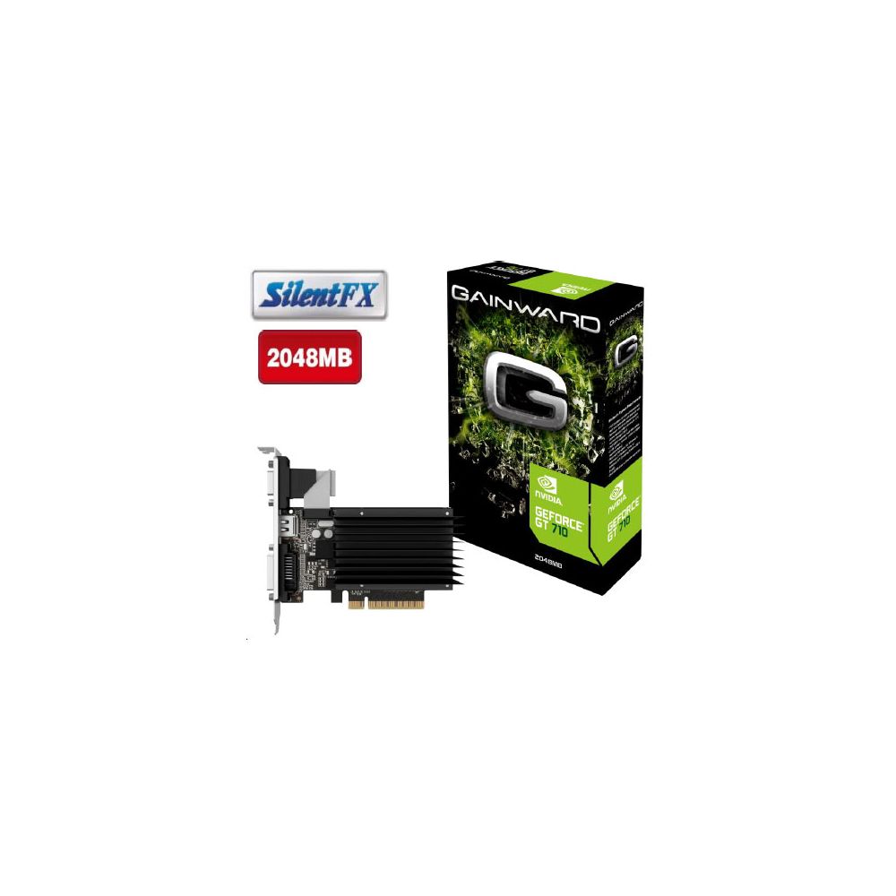Gainward - GeForce GT 710 - 2048MB-HDMI-DVI DDR3 Silent FX - Carte Graphique NVIDIA