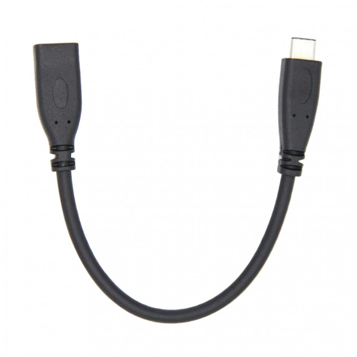 marque generique - Câble de rallonge USB 3.1 type C mâle à femelle 10Gbps, chargement et synchronisation 0,2 m - Hub