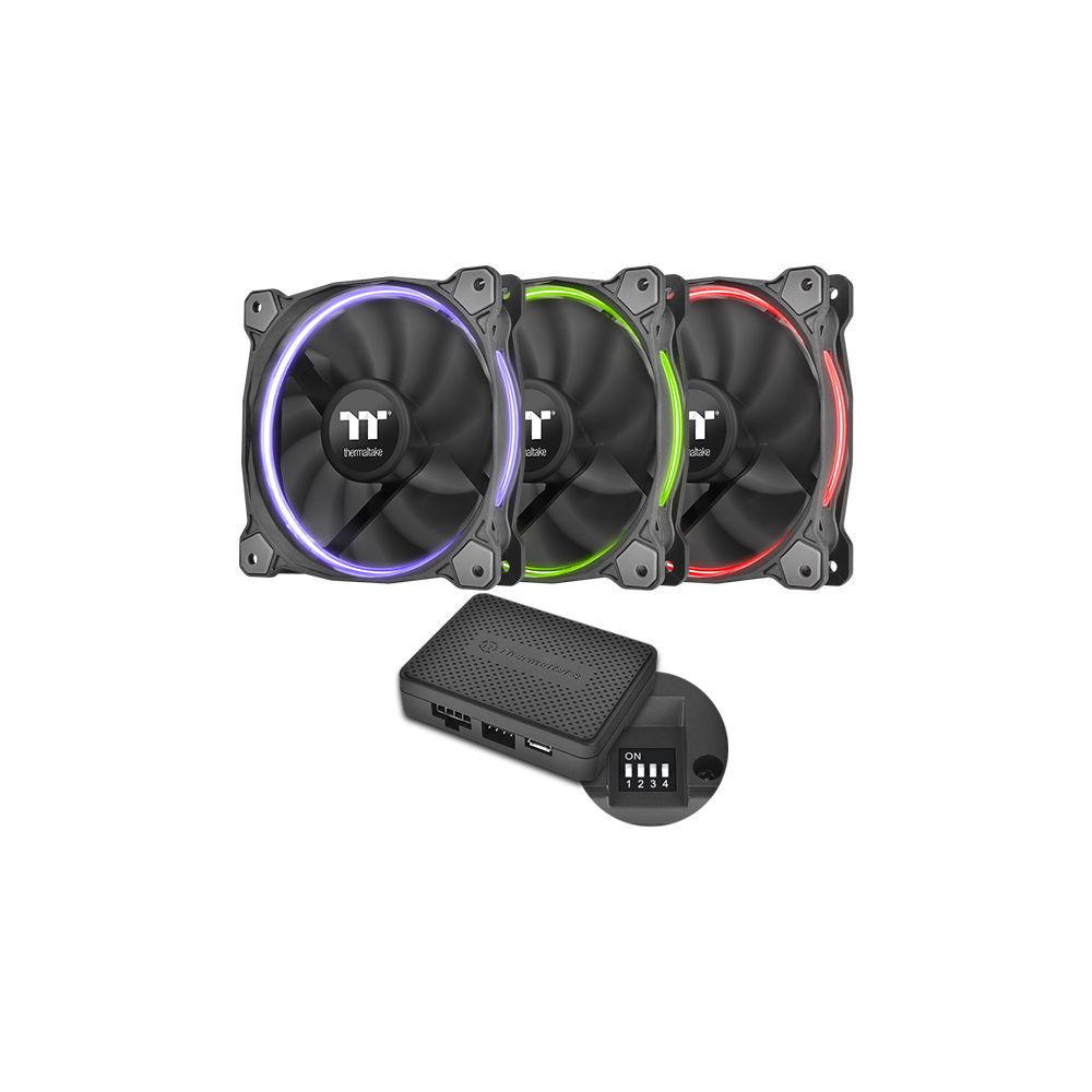 Thermaltake - Pack 3 ventilateurs + controleur Riing 12 RGB Premium - Personnalisation du PC