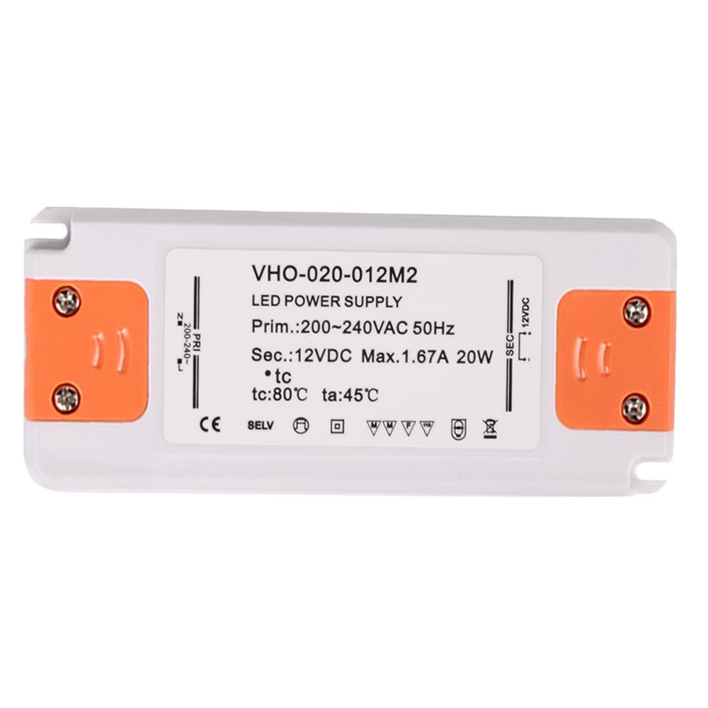 marque generique - 20W 1670MA 12V Slim LED Transformateur Driver Transformateur - Accessoires alimentation