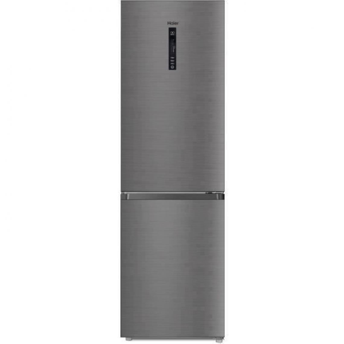 Haier - HAIER R2DF512DHJ - Réfrigérateur combiné - No Frost - 341L (233+ 108) - Froid ventilé - A+ - L59.5 x H190 cm - Silver - Réfrigérateur