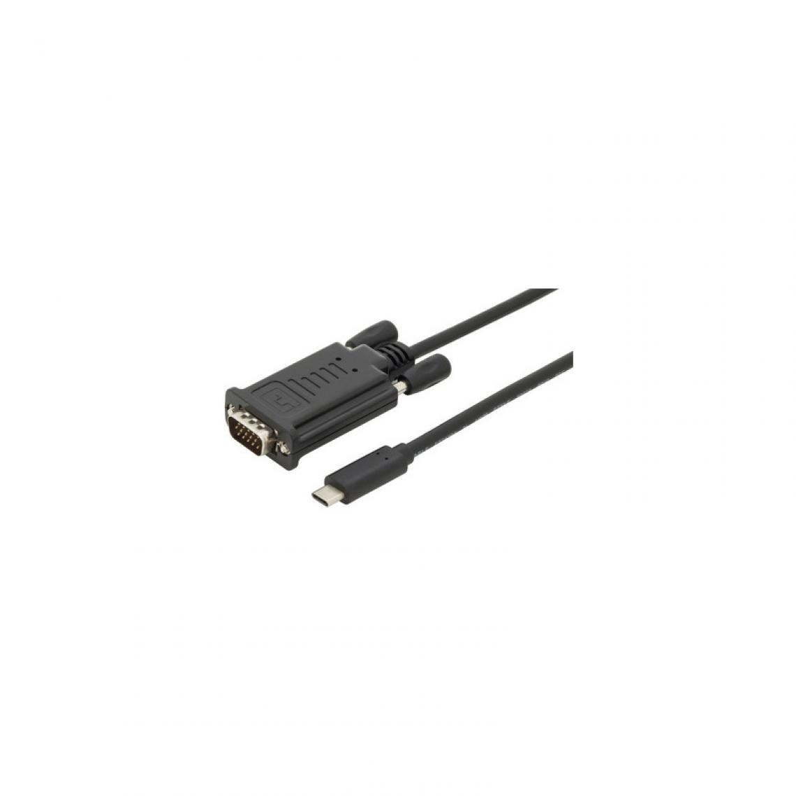 Digitus - DIGITUS Câble d'adaptateur USB, mâle USB-C - mâle VGA () - Hub