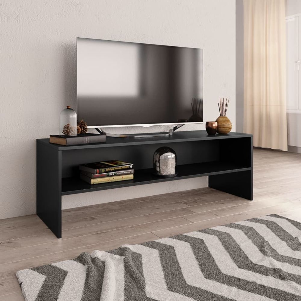 Vidaxl - vidaXL Meuble TV Noir 120 x 40 x 40 cm Aggloméré - Home-cinéma 2.1