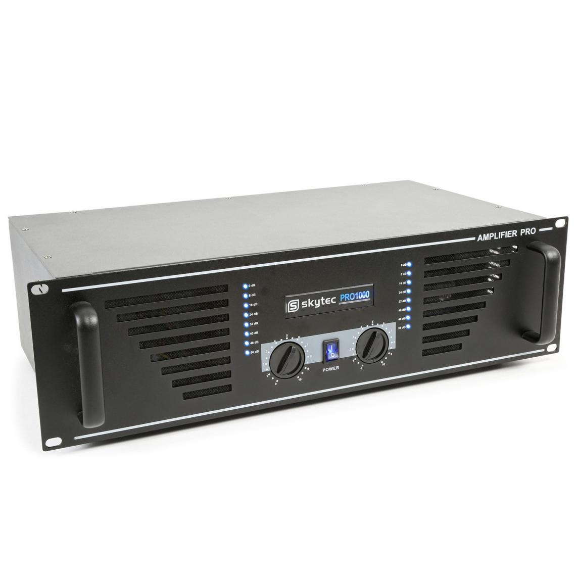 Skytec - Amplificateur sono PRO Skytec SKY-1000B, 2 x 500 Watts, pour Sonorisation DJ - Ampli