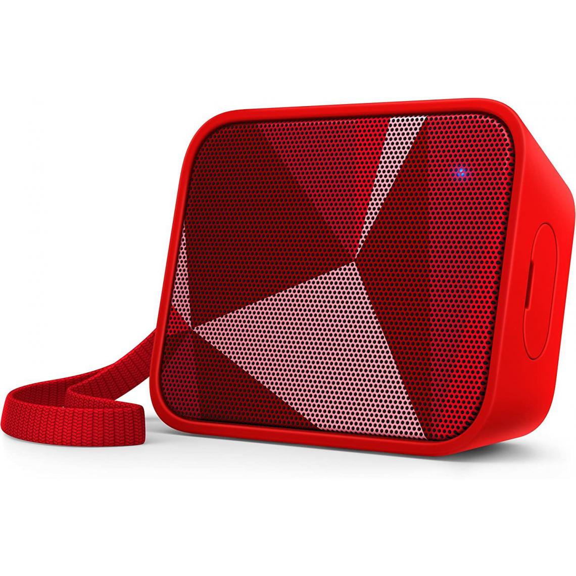 Chrono - Mini haut-parleur Bluetooth portable Philips BT110 (résistant aux éclaboussures, batterie de 8 heures)(Rouge) - Enceintes Hifi