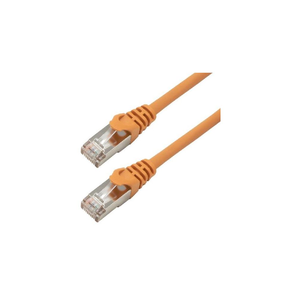 Mcl - mcl - RJ45 - cat.6 100/1000Mbits/s - F/UTP (FTP) - serti droit - blindé - Orange - 1m - Câble RJ45