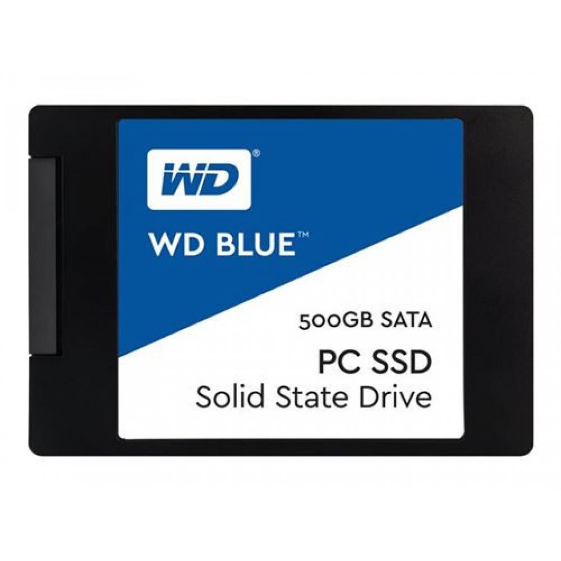 Western Digital - SSD interne Western Digital Sandisk 3D NAND 500 Go Noir et bleu - SSD Interne