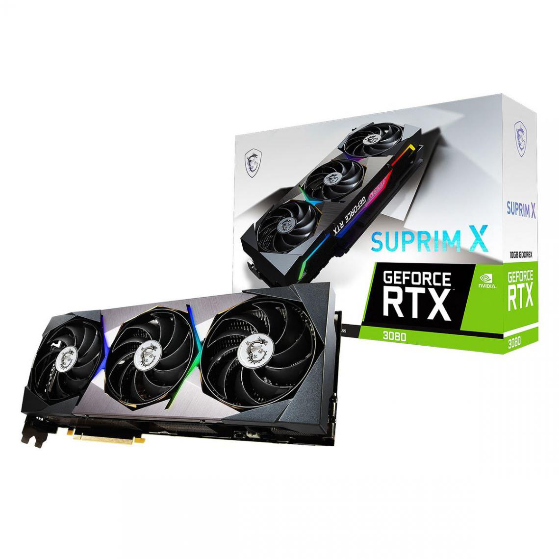Msi - GeForce RTX 3080 SUPRIM X 10G LHR - Carte Graphique NVIDIA