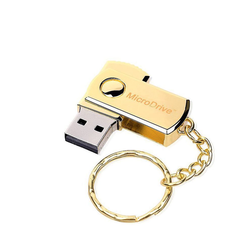 marque generique - 8Go USB 2.0 Clé USB Clef Mémoire Flash Data Stockage Chaine Porte-clés Or - Clés USB