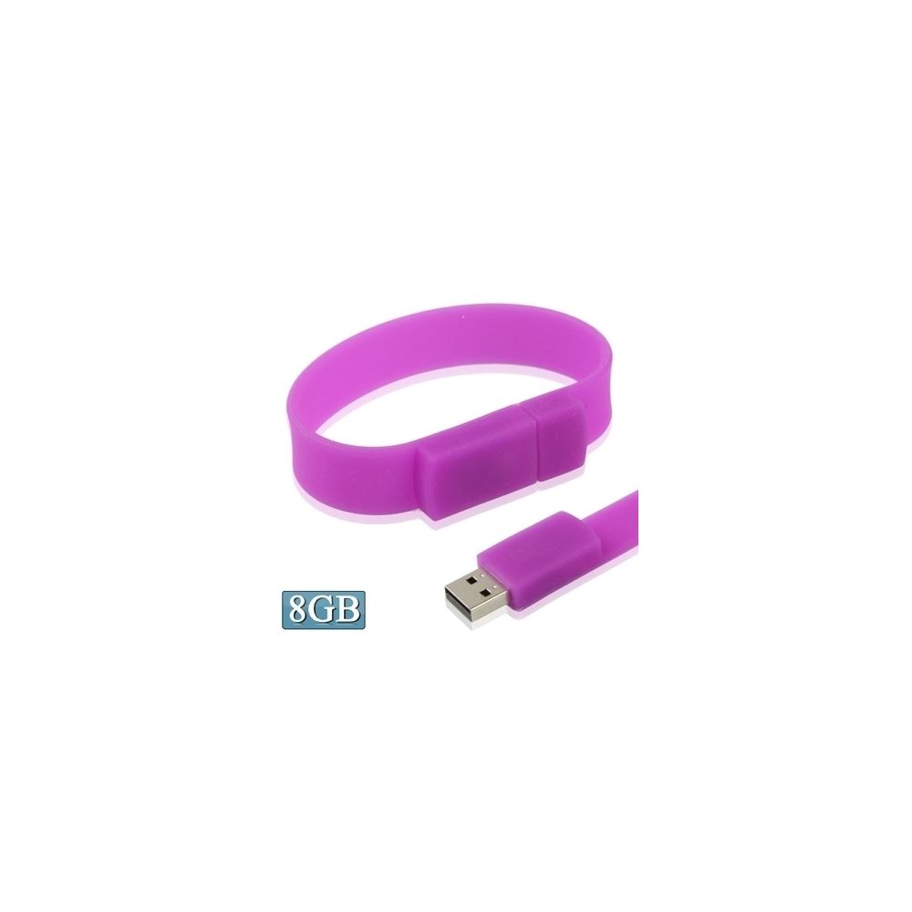 Wewoo - Clé USB Violet Disque Flash USB 2.0 Bracelets Silicon 8 Go - Clés USB