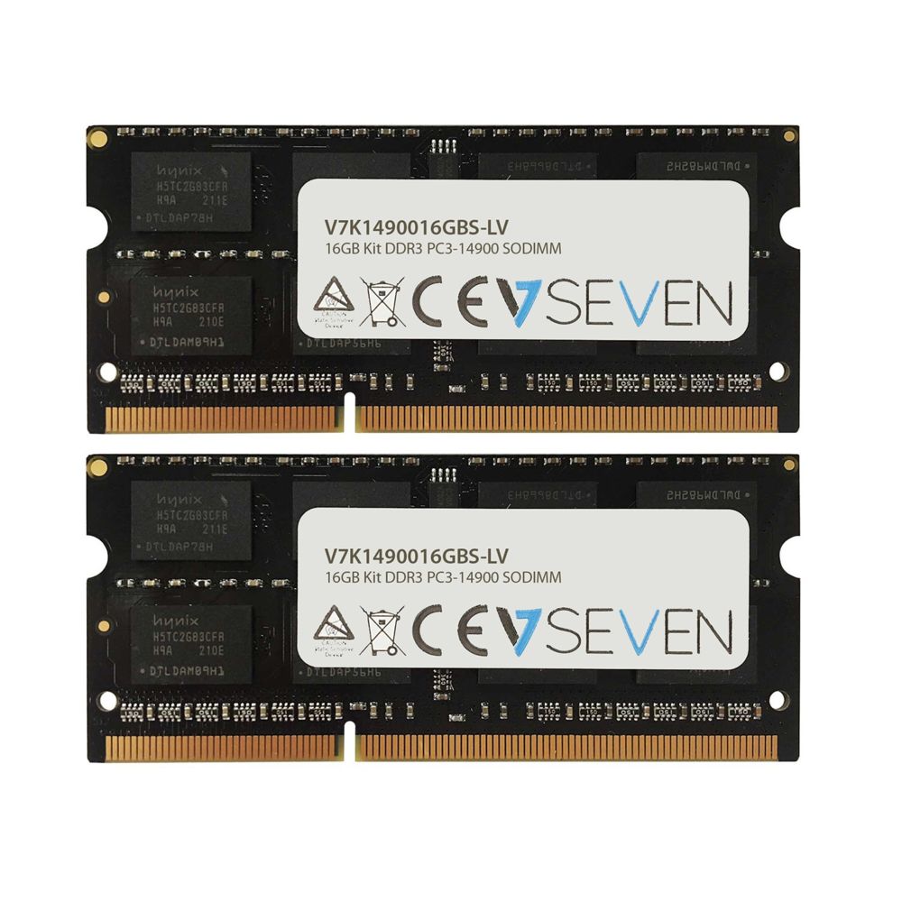 V7 - V7 DDR3 16Gb 1866MHz kit cl13 sodimm pc3l-14900 1.35v (V7K1490016GBS-LV) - RAM PC Fixe