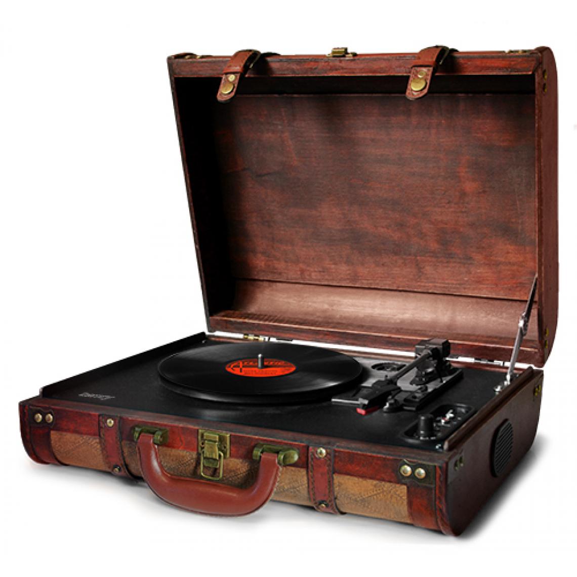 Camry - platine vinyle valise rétro marron - Platine