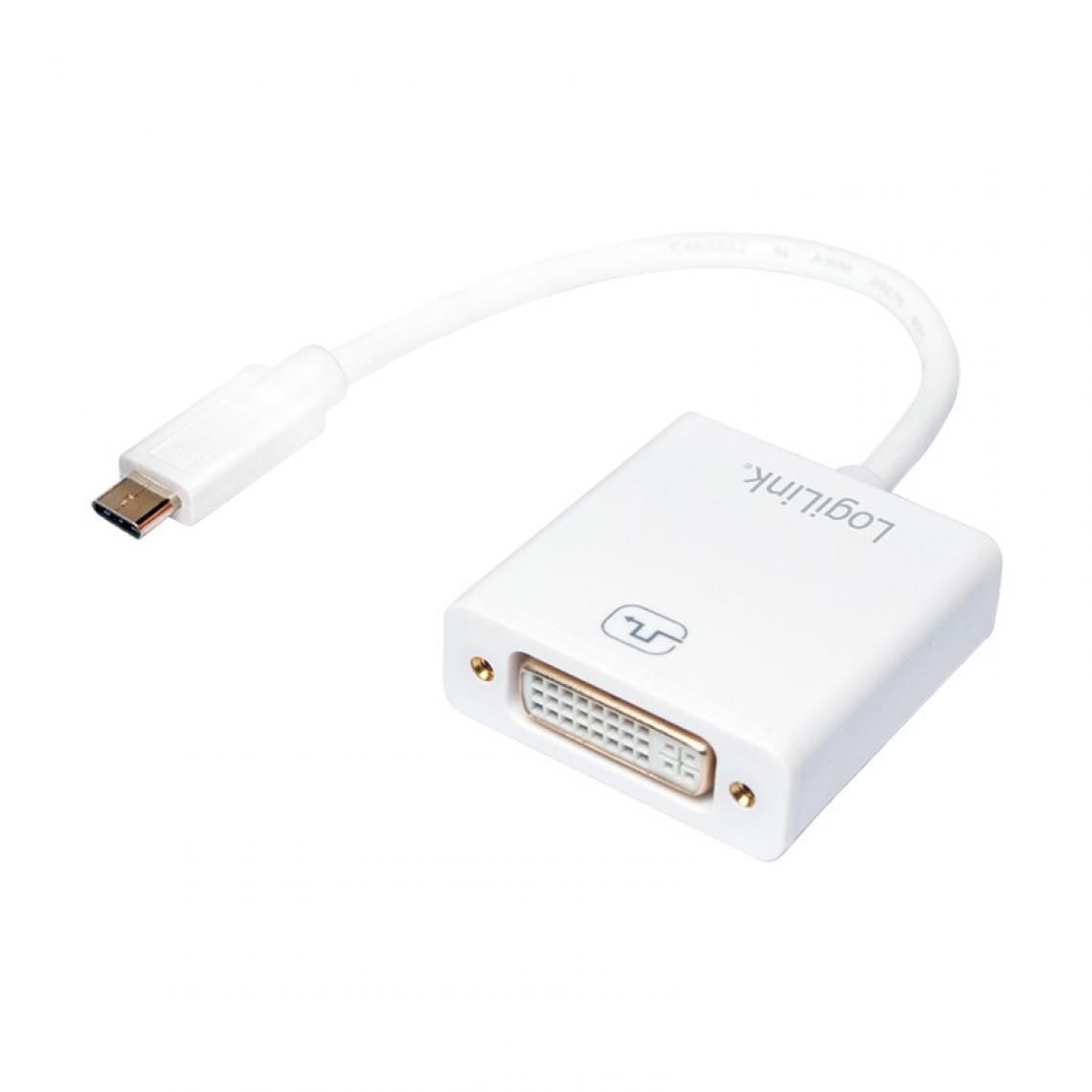 Logilink - LogiLink Câble adaptateur USB 3.1 - DVI, blanc () - Hub