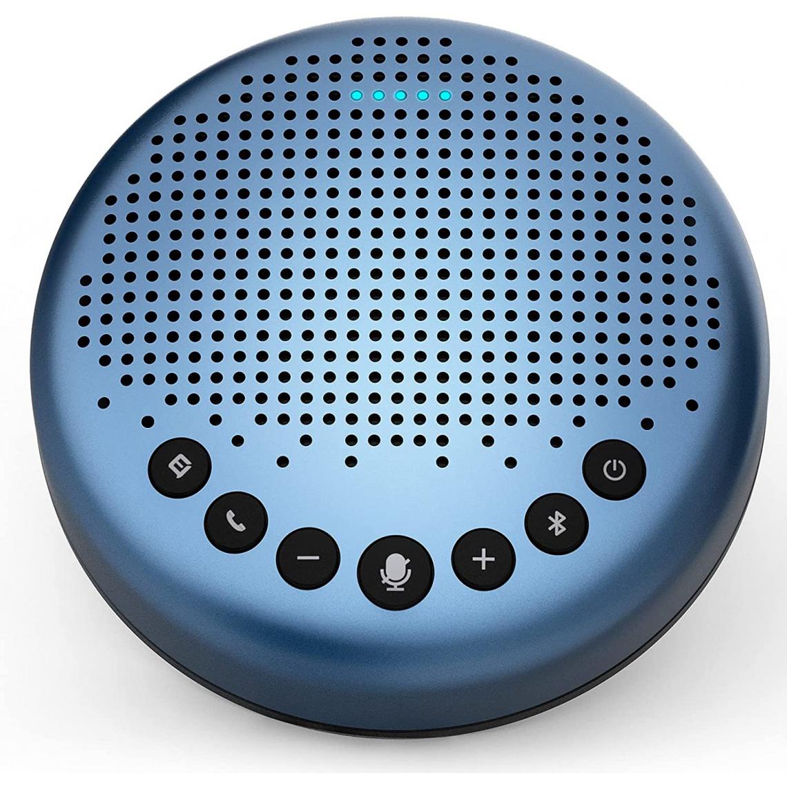 Chrono - Kit mains libres Bluetooth eMeet Conference Speaker-Luna Lite, kit mains libres USB reconnaissance vocale 360°, utilisé pour Zoom, Skype, PC de communication VoIP, Skype for Business, etc.(Bleu) - Enceintes Hifi