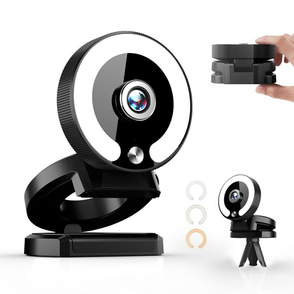 Generic - Caméra de conférence en direct 4K HD avec support Webcam - Webcam