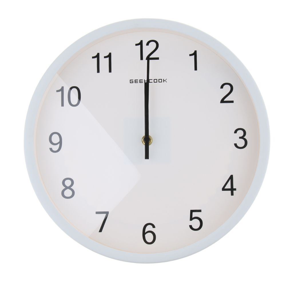 marque generique - Horloge murale en métal de style simple pour la cuisine à la maison chambre décor 1 # white_30cm - Horloges, pendules