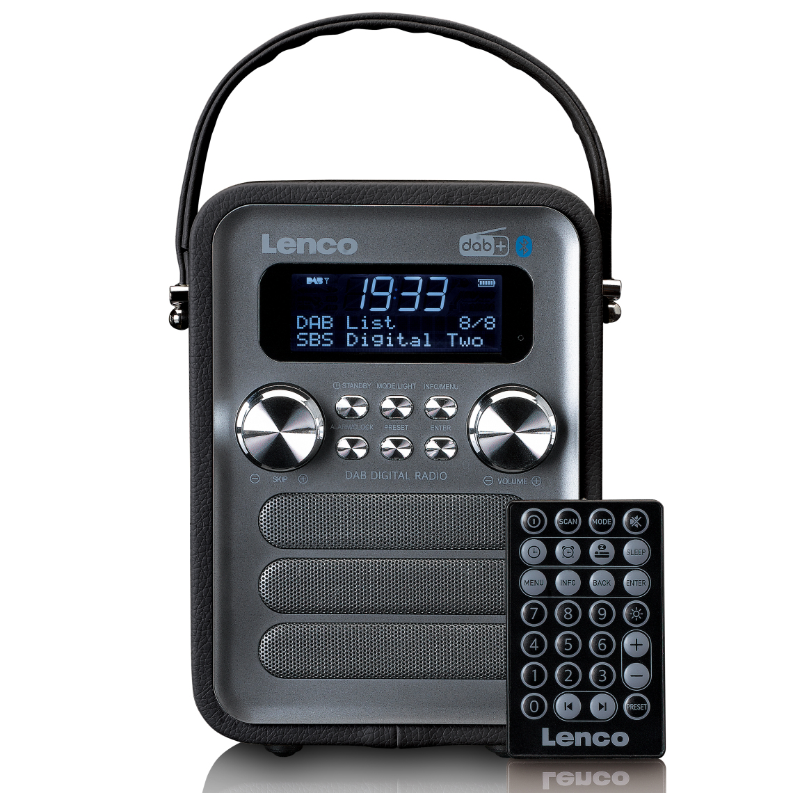 Lenco - Radio portable DAB+/ FM avec Bluetooth PDR-051BKSI Noir-Anthracite - Radio