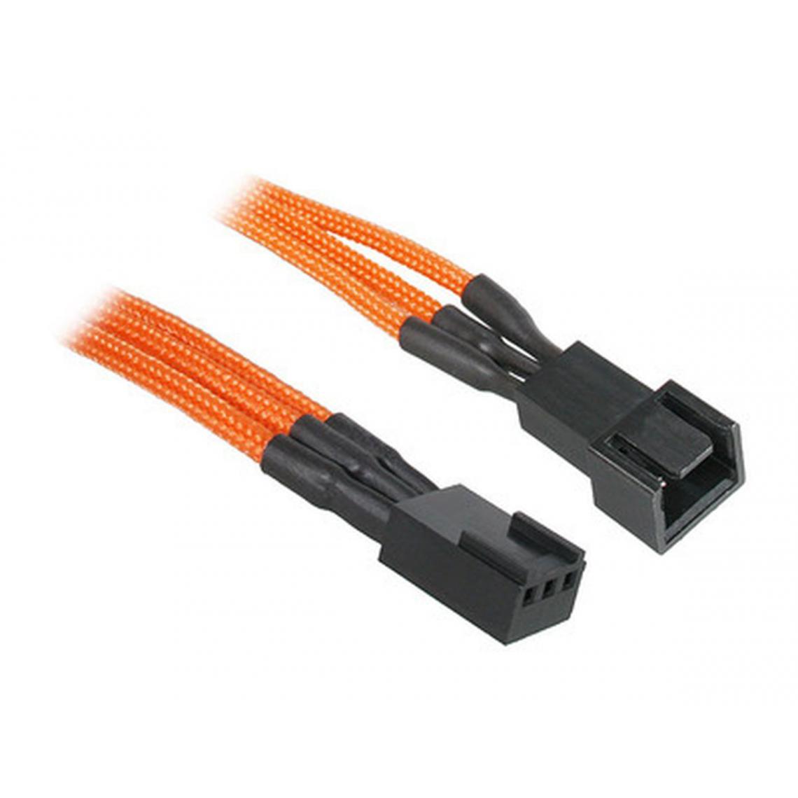 Bitfenix - Alchemy extension 3-Pin - 30cm - Orange/Noir - Câble tuning PC