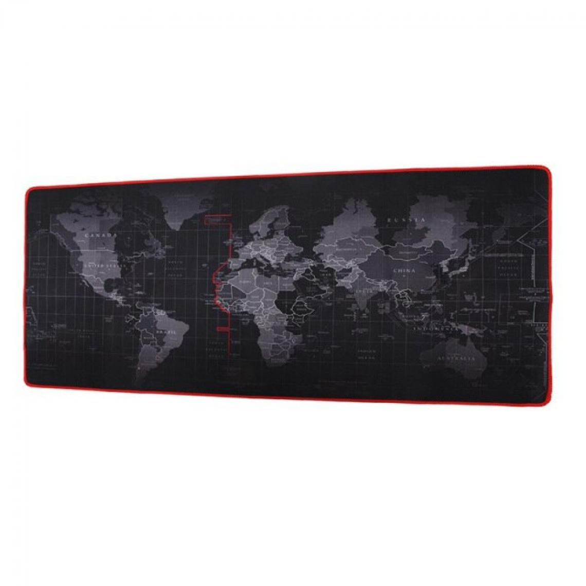 Universal - Nouvelle carte du monde antidérapante vitesse jeu tapis de souris tapis de jeu grande taille pour ordinateur portable, tapis de souris(Le noir) - Tapis de souris