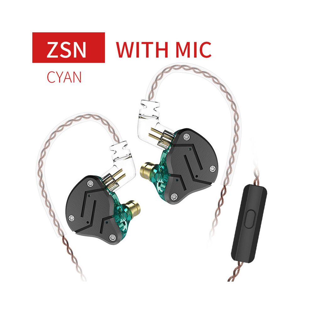 marque generique - Ecouteurs Réduction de bruit Intra-auriculair avec Microphone Vert - Ecouteurs intra-auriculaires