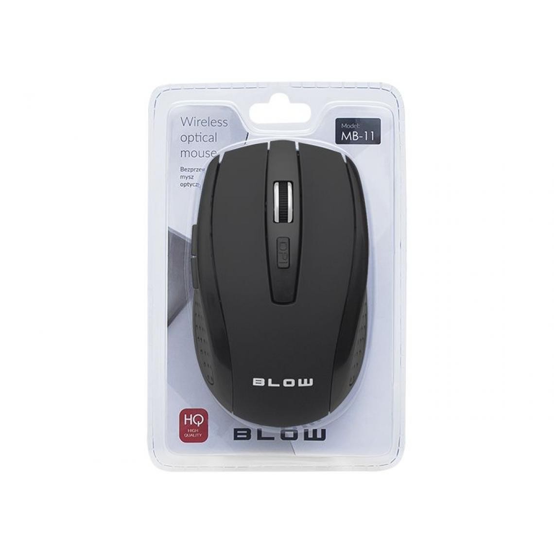 marque generique - Wireless optical mouse BLOW MB-11 black - Souris