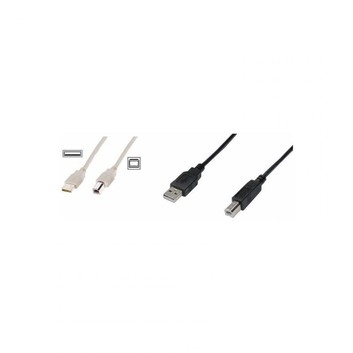 Digitus - DIGITUS Câble de raccordement USB, USB-A - USB-B mâle, 5,0 m () - Hub