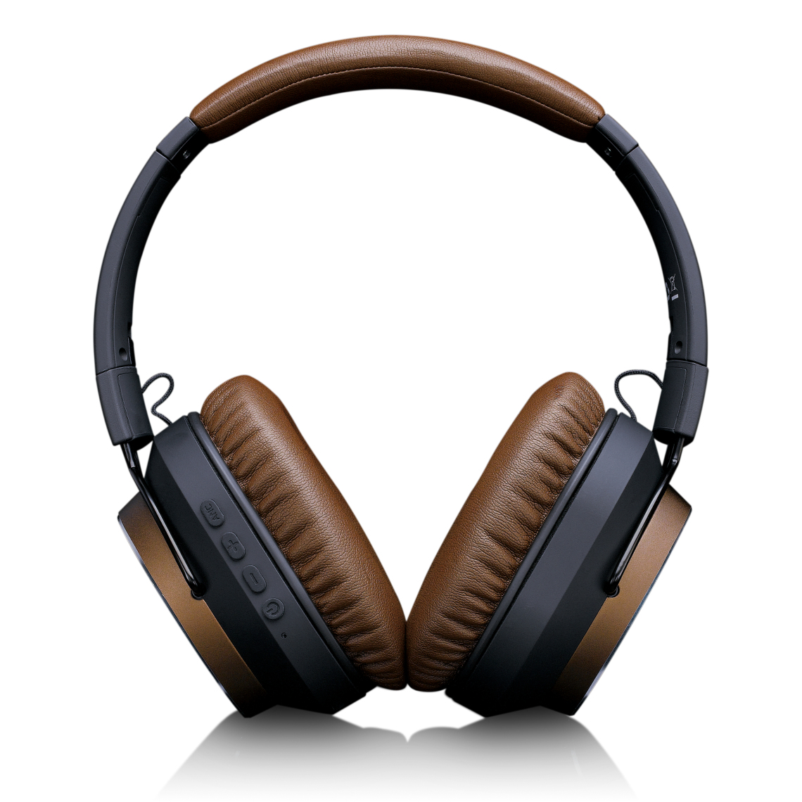 Lenco - Casque Bluetooth avec réduction active du bruit HPB-730BN Marron-Noir - Casque