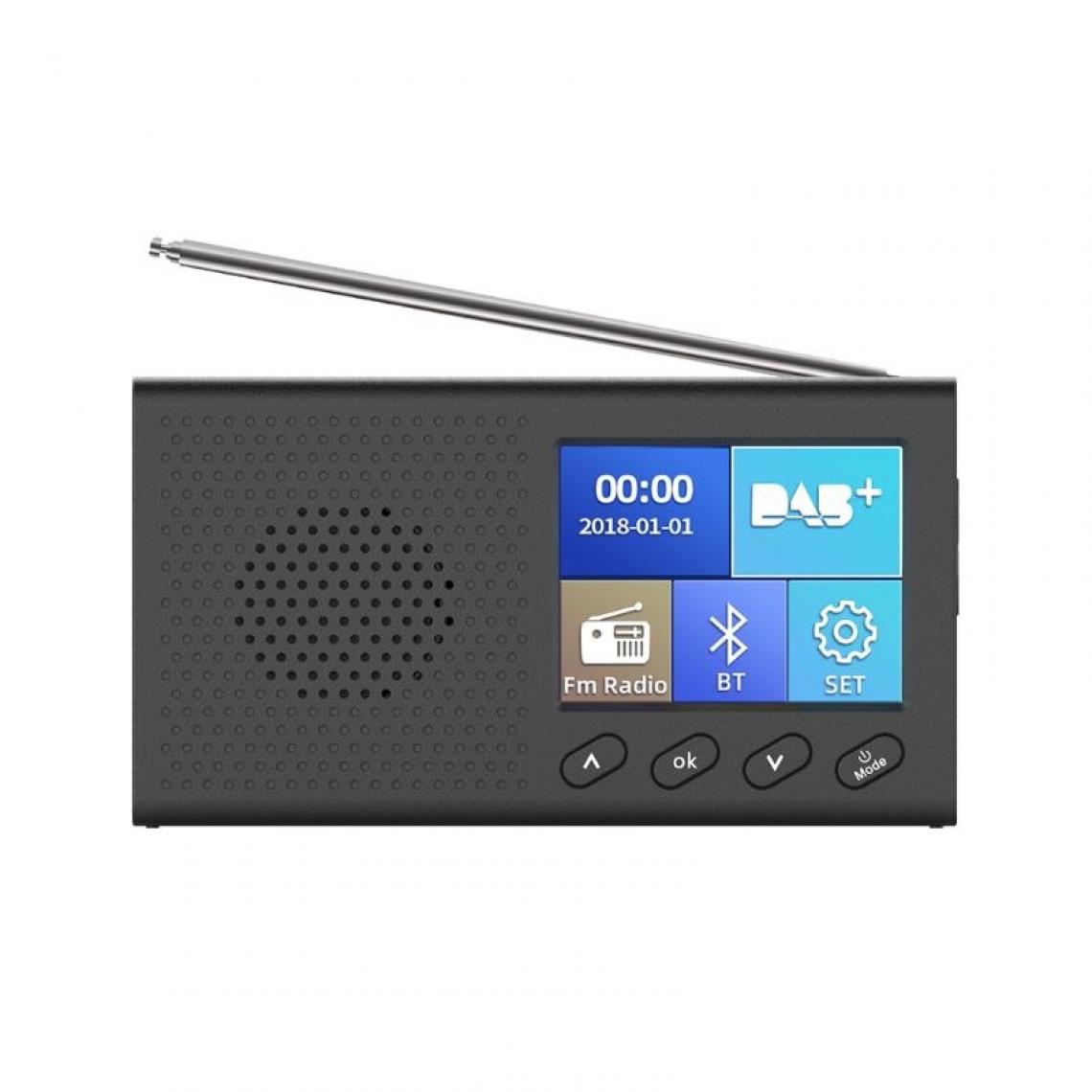 Universal - Mini récepteur DAB portable radio FM Bluetooth compatible lecteur de musique 4.2 prise en charge de sortie audio stéréo de 3,5 mm - Radio