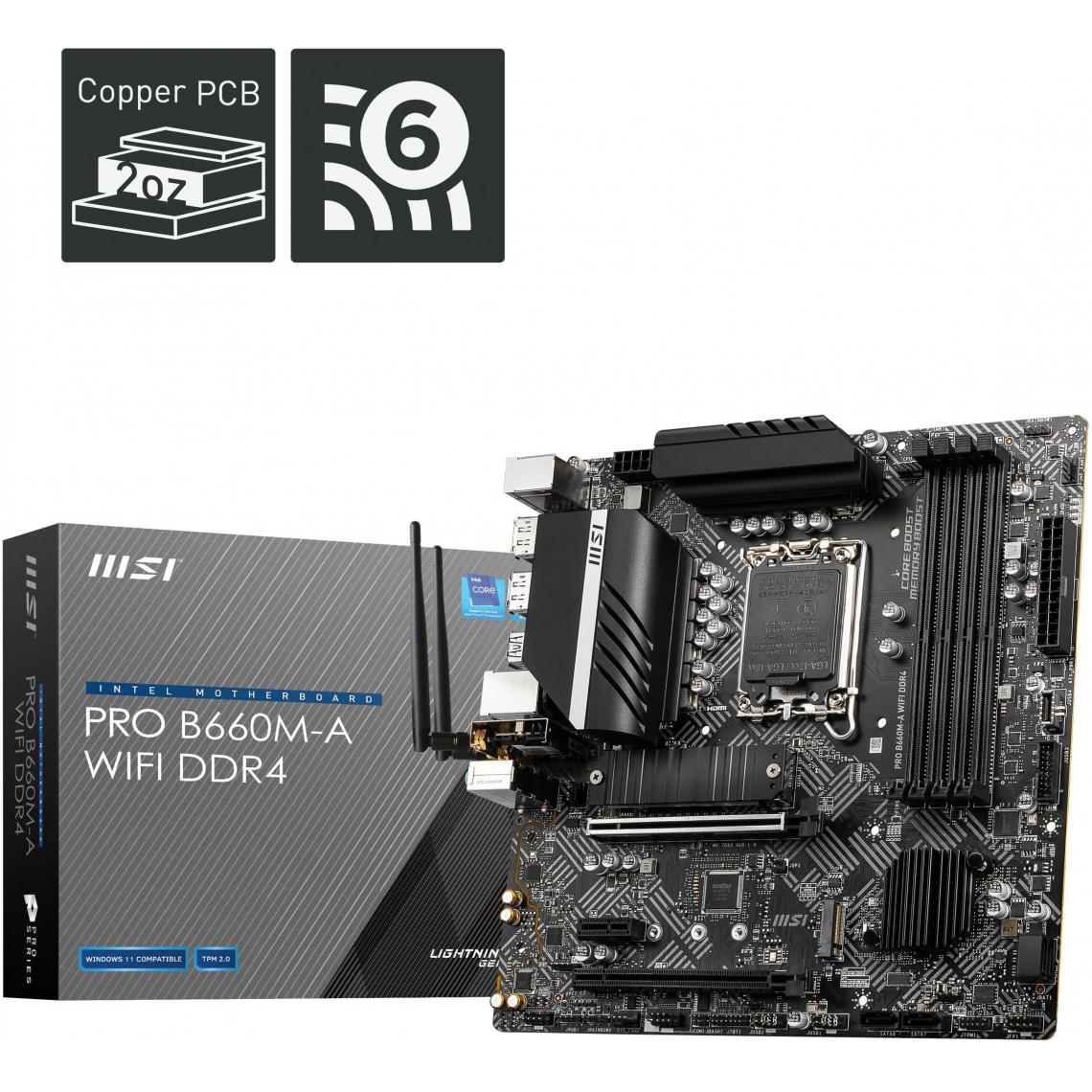 Msi - Carte Mère PRO B660M A WIFI DDR4 - Carte mère Intel
