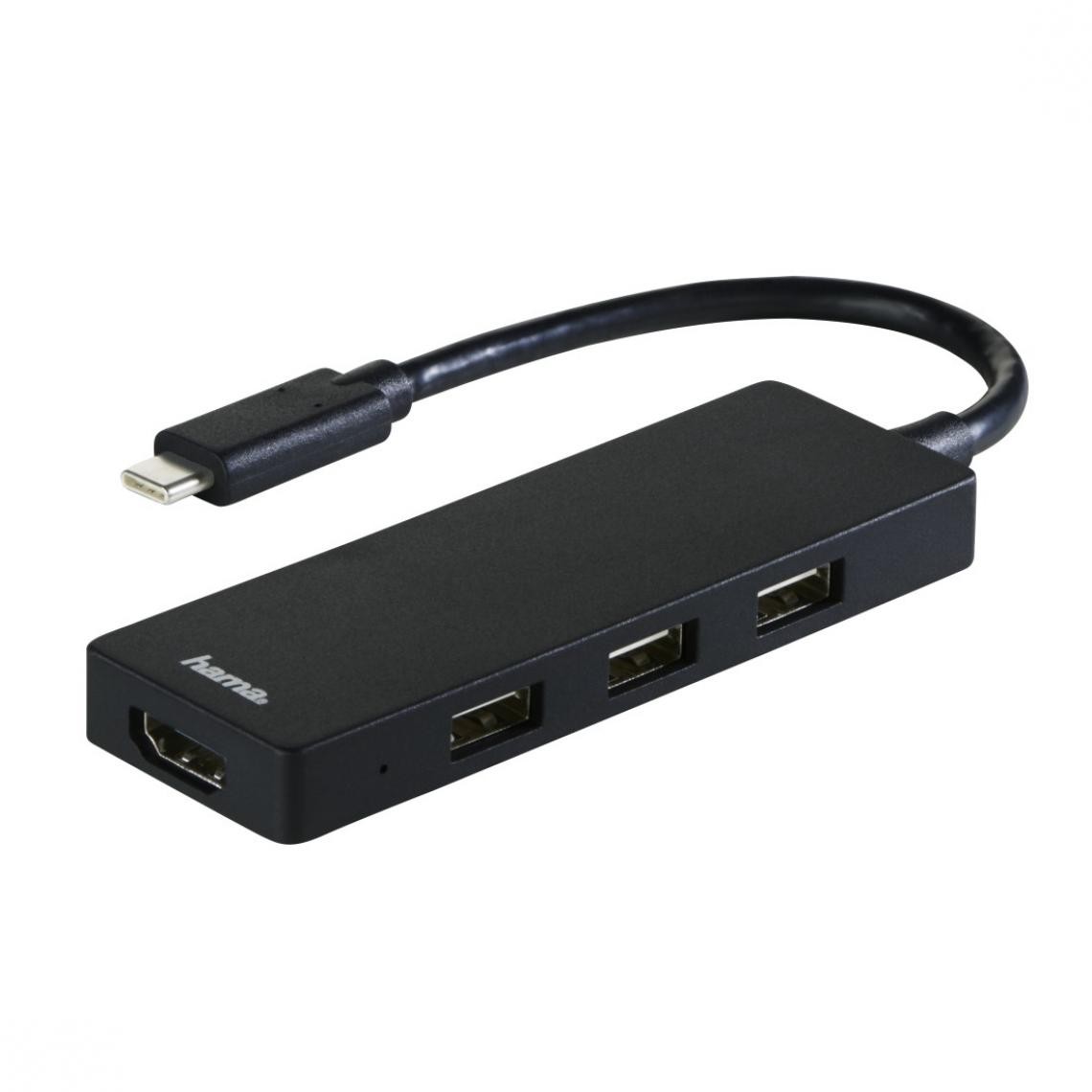 Hama - Hama Hub USB-Type-C 1:3, 3 USB-A 2.0, HDMI - Hub