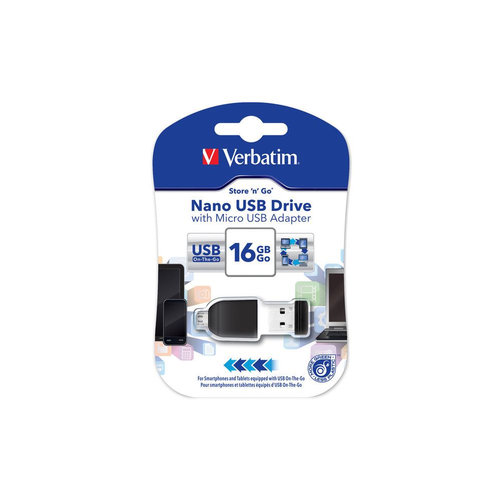 Verbatim - VERBATIM - NANO STORE N STAY 16GB USB2.0 - Clés USB