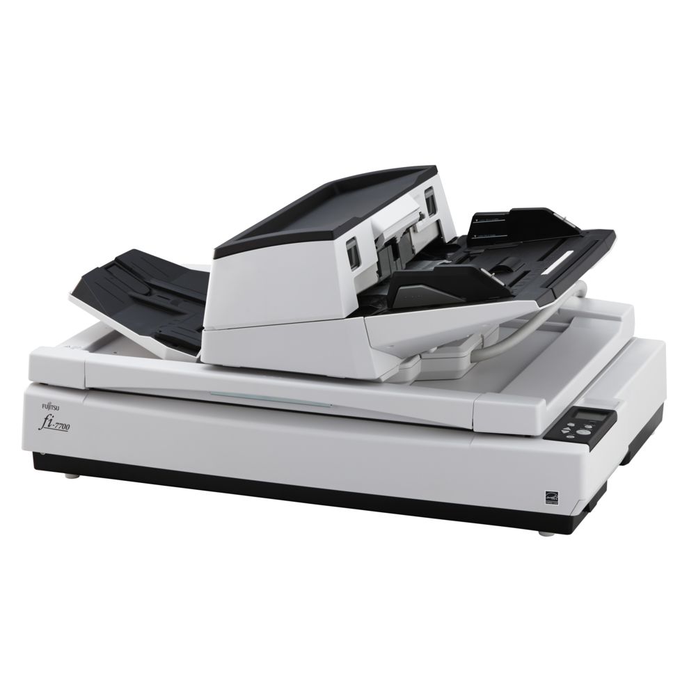 Fujitsu - Fujitsu fi-7700 600 x 600 DPI Flatbed & ADF scanner Noir, Blanc A3 - Scanner