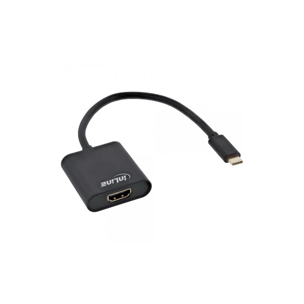 Alpexe - Convertisseur d'écran USB InLine®, USB Type-C mâle vers HDMI femelle (mode alternatif DP), 4K2K, noir, 0,2 m - Accessoires Carte Graphique