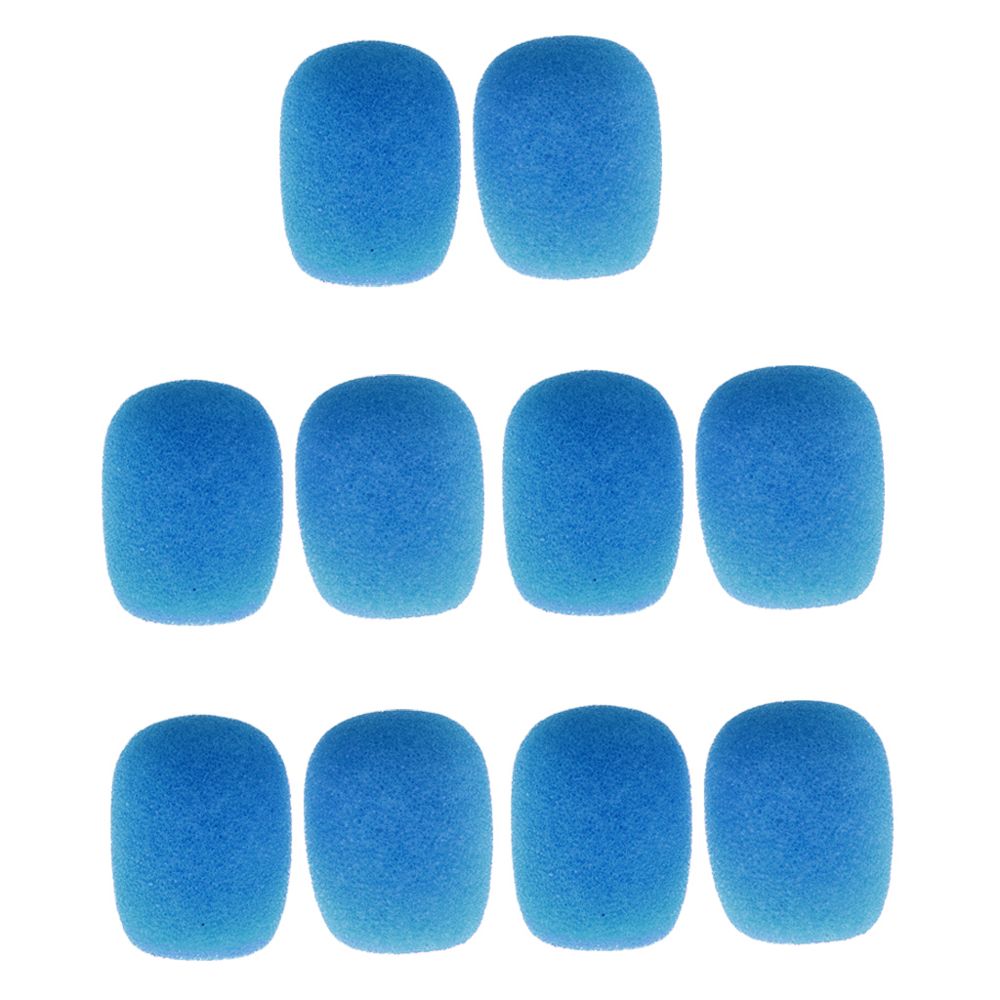 marque generique - Pare-brise Mini Eponge Microphone Pack De 10 Bleu - Accessoires enceintes