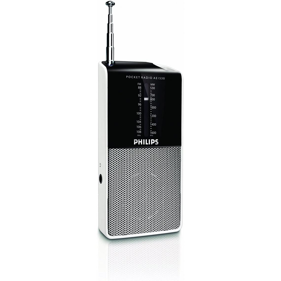 Philips - radio Portable FM avec prise pour casque gris noir - Radio