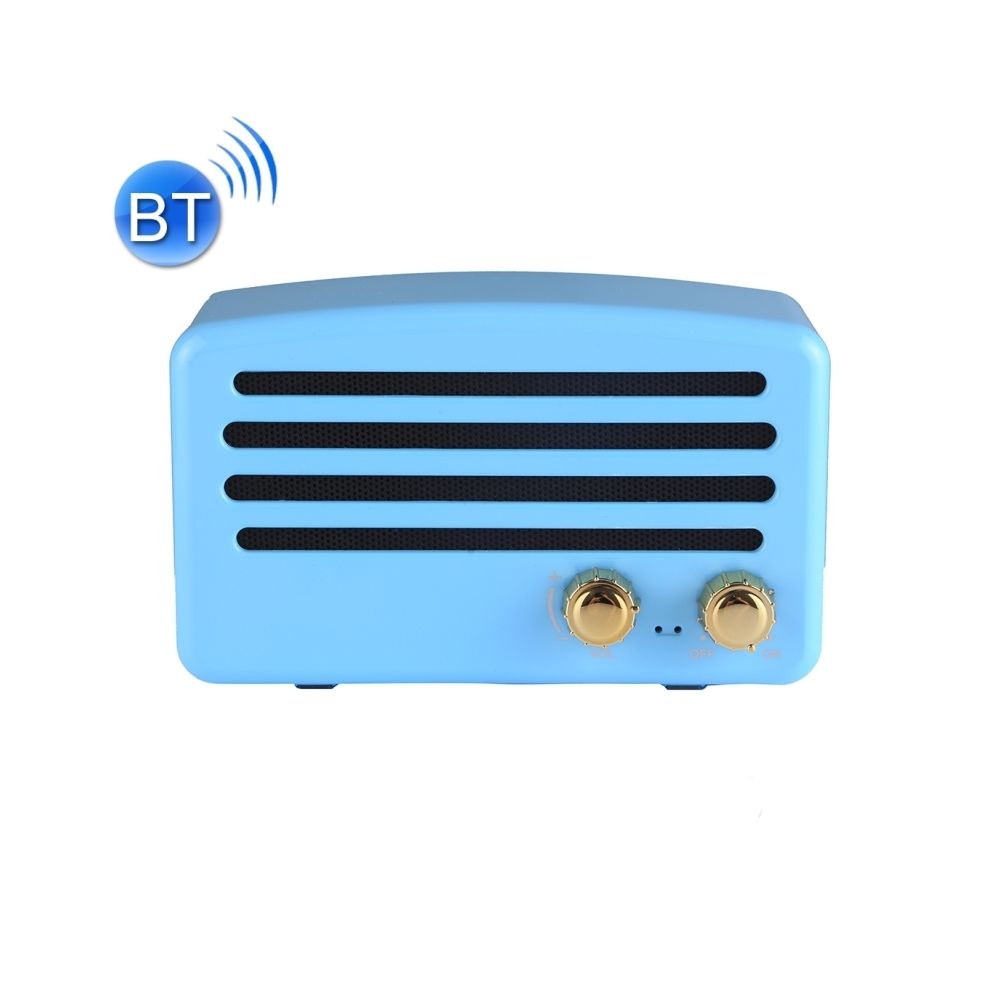 Wewoo - Enceinte Bluetooth d'intérieur bleu bébé Haut-parleur stéréo portatif sans fil V4.2 avec cordon, microphone intégré, prise en charge des appels mains libres, carte TF et entrée AUX FM, distance Bluetooth: 10 m - Enceintes Hifi