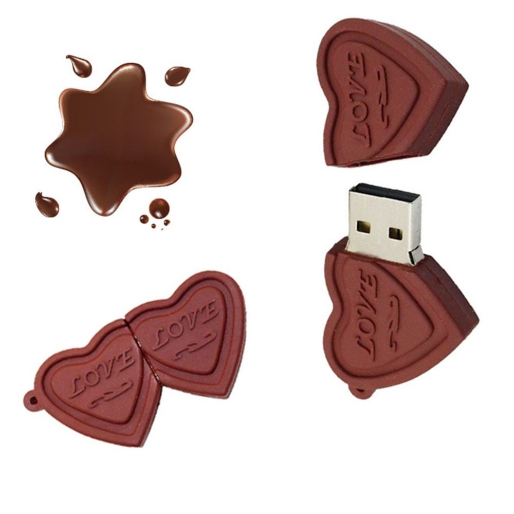Wewoo - Clé USB MicroDrive 64 Go USB 2.0 Creative Heart Chocolate U Disk - Clés USB