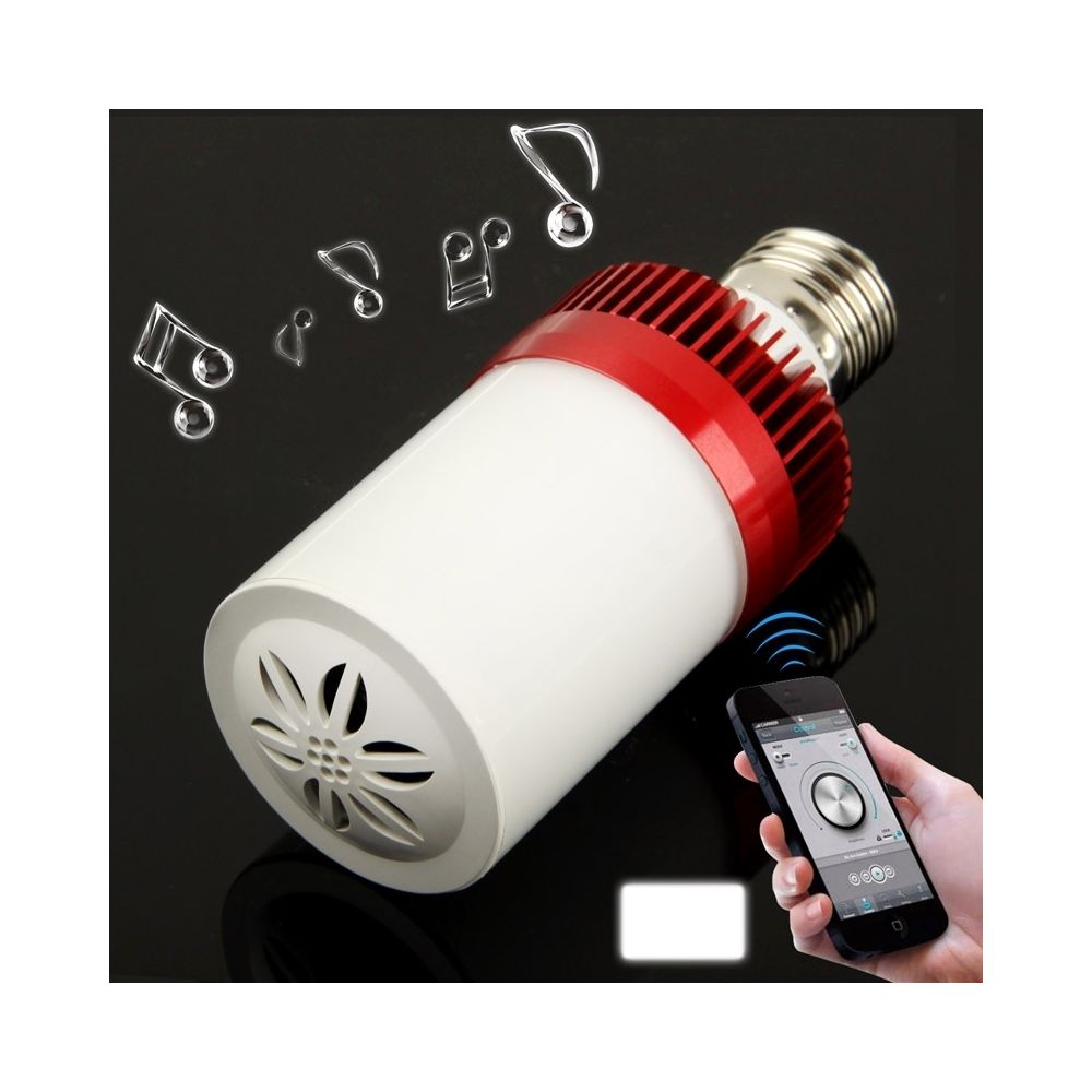 Wewoo - Enceinte Bluetooth d'intérieur blanc et rouge 4.5W 24 LED Haut-Parleur / Lampes Économie D'énergie - Enceintes Hifi