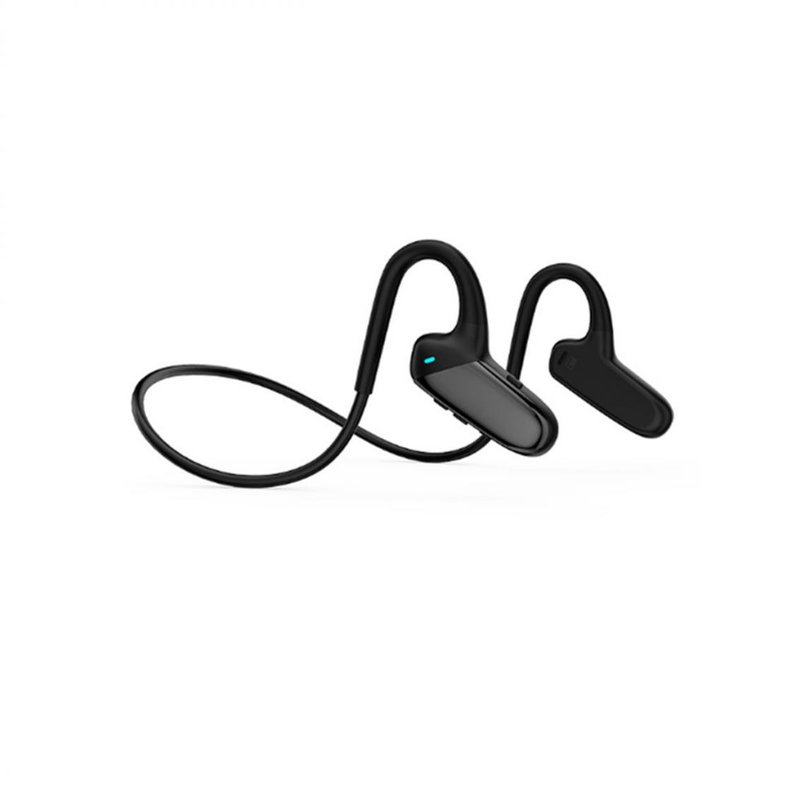 Universal - Casque Bluetooth sans fil Concept Bone Conduct 5.0 Casque de sport fonctionnant Bouchons d'oreilles résistants à l'eau et à l'action - Noir(Le noir) - Micro-Casque