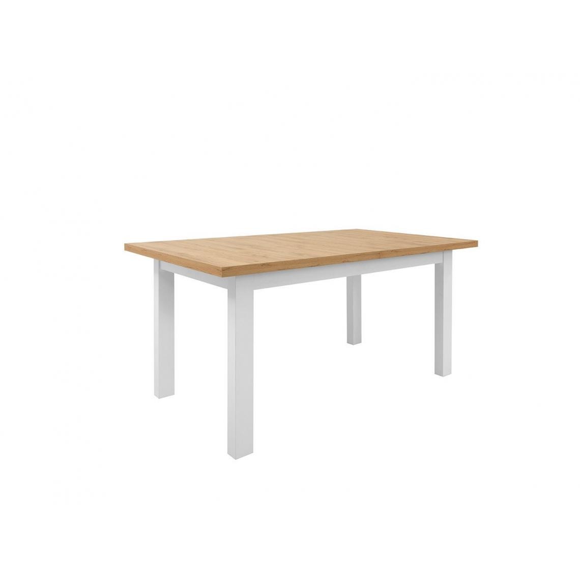 Hucoco - ELOIS - Table rectangulaire style scandinave salon/cuisine - 160-200x90x76.5 - Extensible - Table de salle à manger - Chêne - Tables d'appoint
