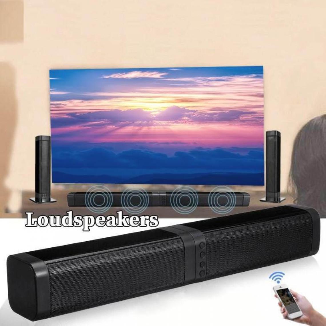 Wewoo - Enceinte Bluetooth Barre de son sans fil Home TV BKS-33 5.0Support TFAmovible et SpliceEffet stéréo 3D - Enceintes Hifi
