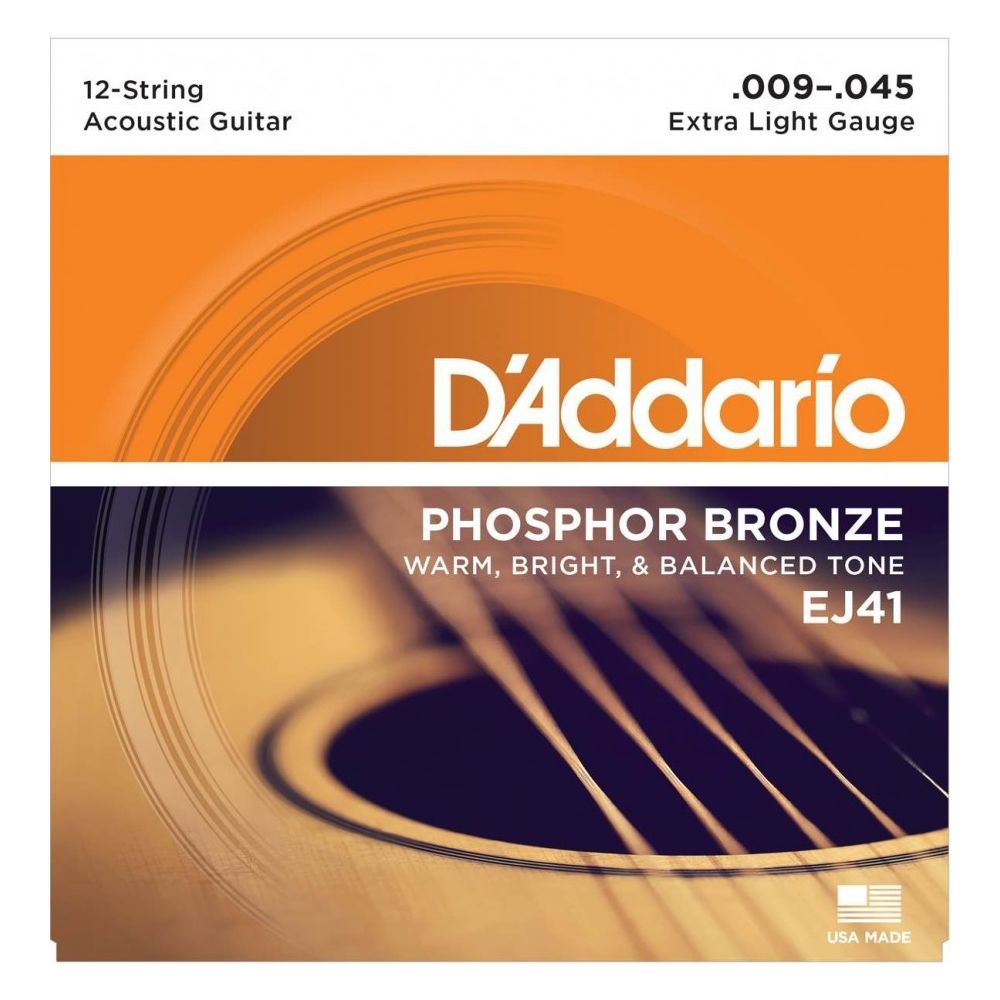 D'Addario - D'Addario EJ41 9-45 - Jeu 12 cordes guitare acoustique - Accessoires instruments à cordes