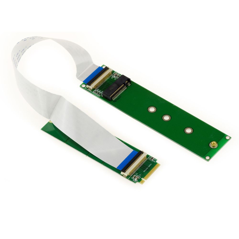 Kalea-Informatique - Riser Extension Card M2 pour M2 PCIe NVMe M Key Longueur 20cm Longueur 20cm - Accessoires SSD