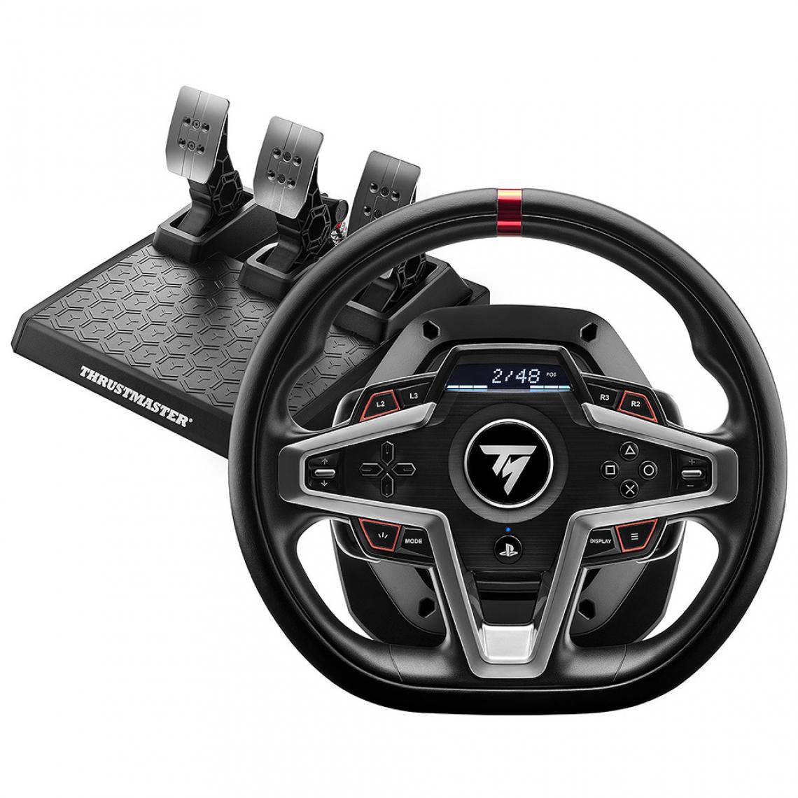 Thrustmaster - THRUSTMASTER T248 PS Licence off.PS5 Force Feedback Ecran LCD 25 bts Pedalier magnétique PS5/PS4/PC 4160783 - Volant PC