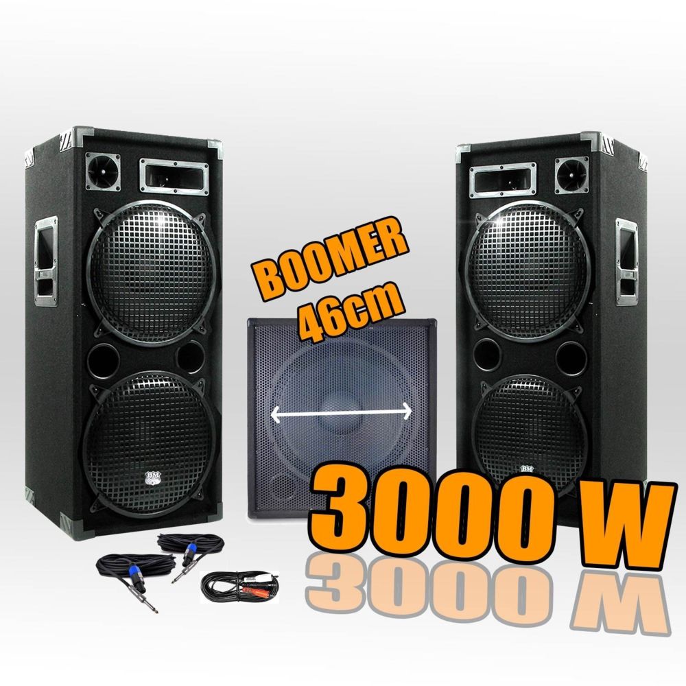 Ibiza Sound - Pack 18215 Sonorisation 3000W Caisson bi-amplifié - Packs DJ