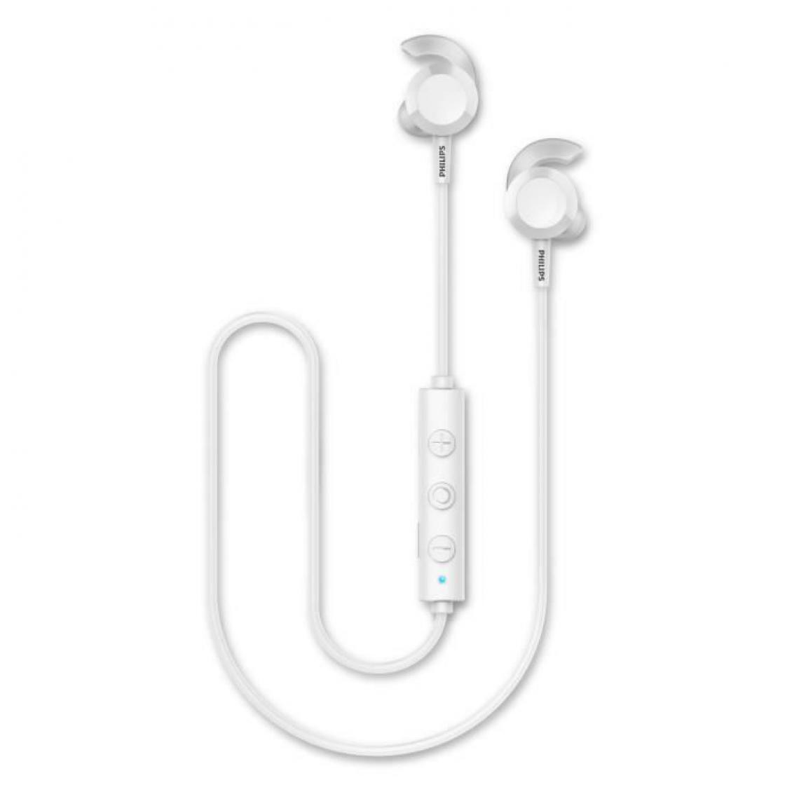 Philips - Philips TAE4205WT - In ear, BT - 8h autonomie - Bass Boost - Quick Charge - Blanc - Ecouteurs intra-auriculaires